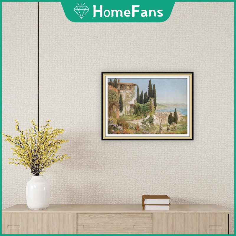 Bộ Tranh Đính Đá 5D Tự Làm Hình Thị Trấn Dưới Biển Kích Thước 40x30cm / 50x40cm