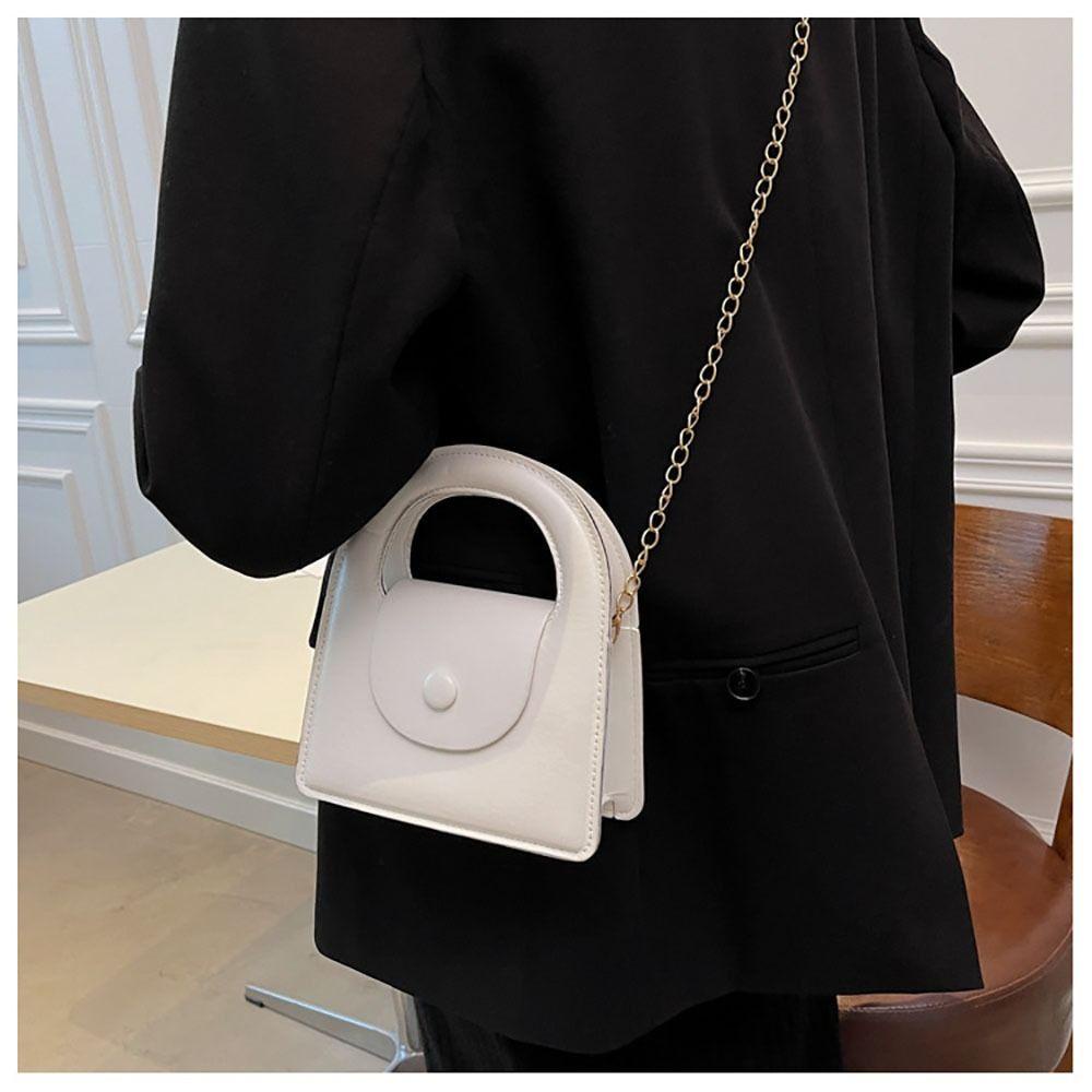 MIHAN1 Túi Xách Mini Phối Dây Xích Đeo Vai Dễ Thương