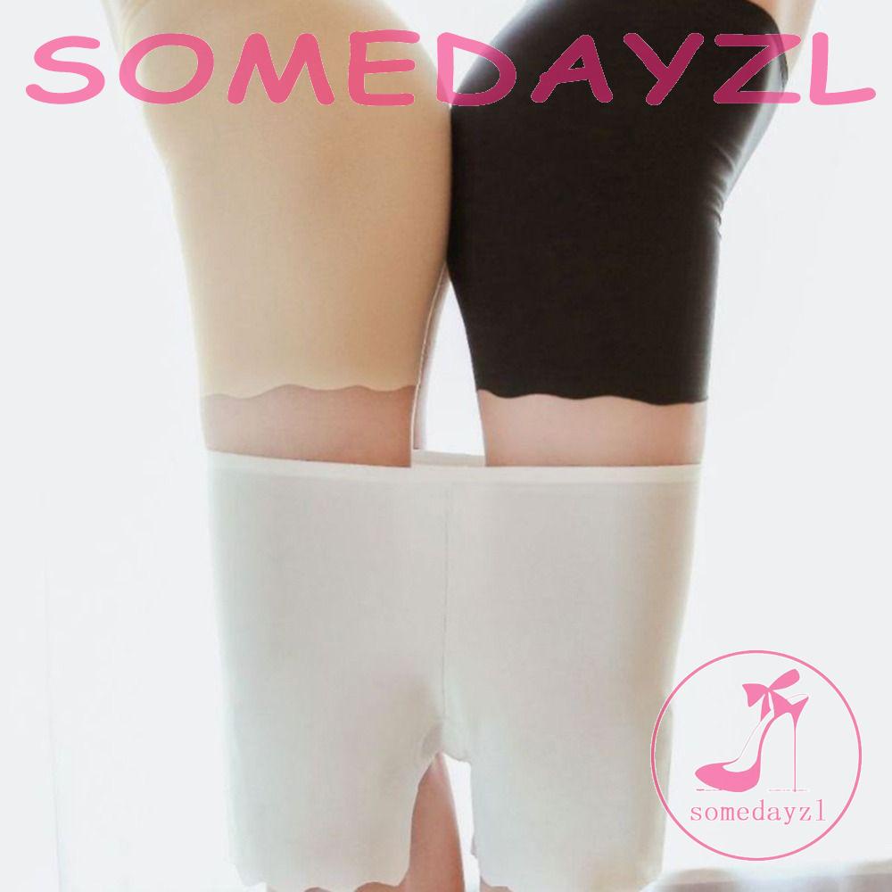 Quần Sooc Boxer Vải Cotton Lụa Lạnh Không Đường May Lưng Cao Ôm Dáng Chống Ma Sát Cho Bé Gái