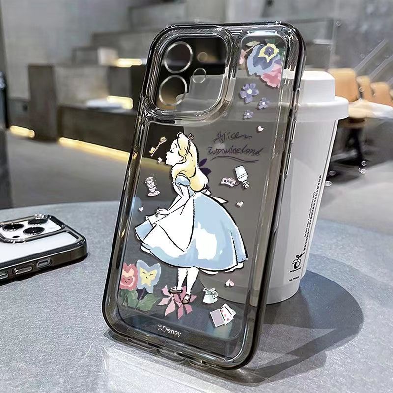 ✅Ốp Điện Thoại Mềm Màu Trong Suốt Hình Alice Cho iPhone11 14 13pro 12 x xr xsmax 7 8Plus 4Qo
