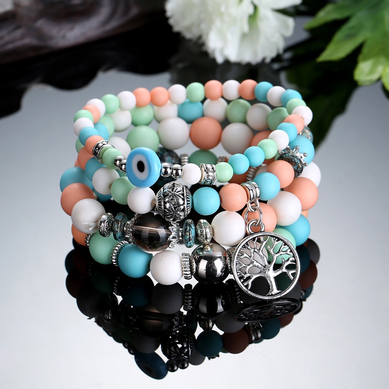 Vòng Tay Chuỗi Hạt Nhiều Lớp Thời Trang Ngọt Ngào Cho Nữ