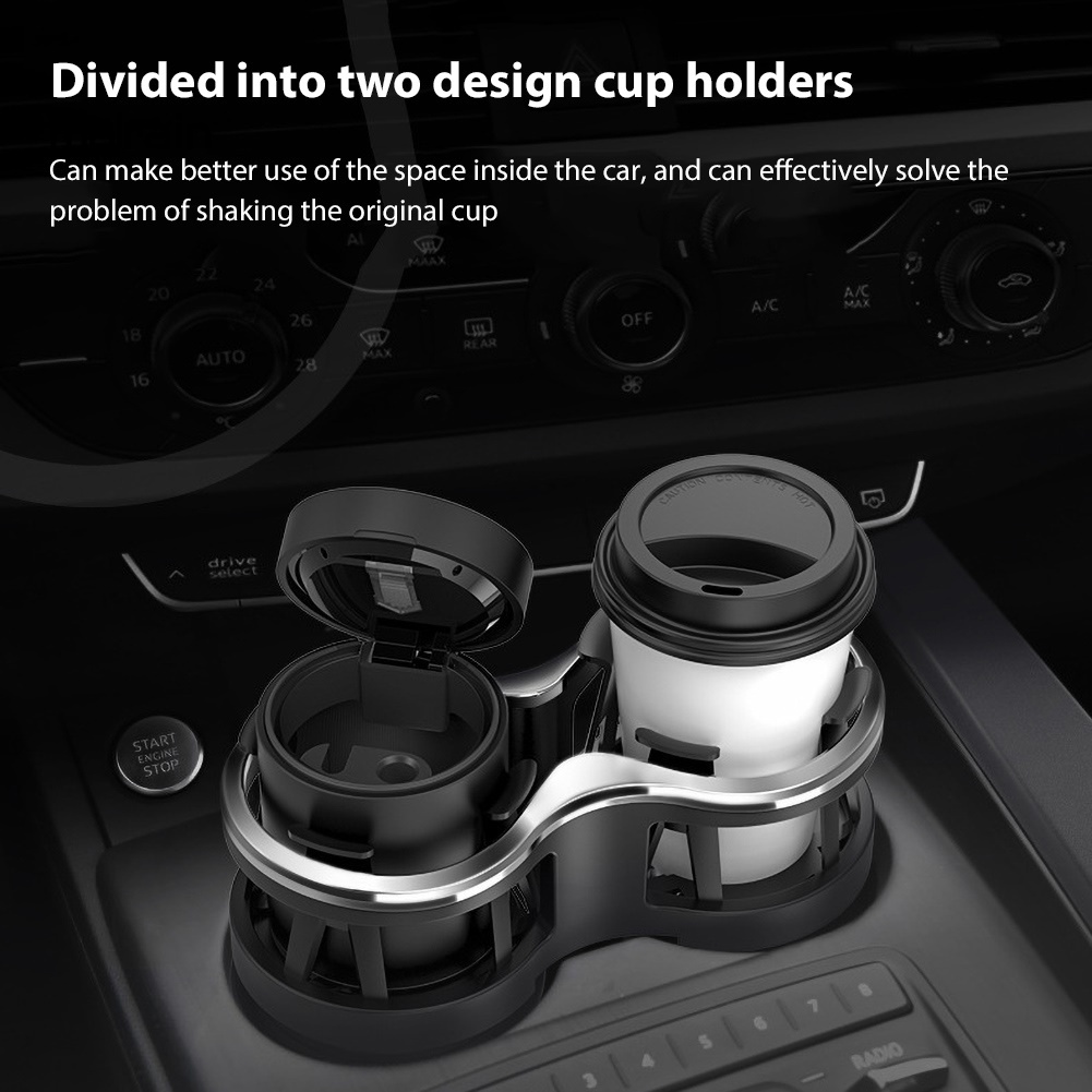 Giá Đỡ Bình Nước Hai Lỗ Bằng Nhựa Tiện Dụng Cho Xe Hơi