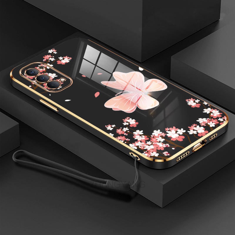 Ốp ĐiệN ThoạI HìNh Hoa Cho oppo reno 4 reno 5 reno 4 Pro reno 5 Pro