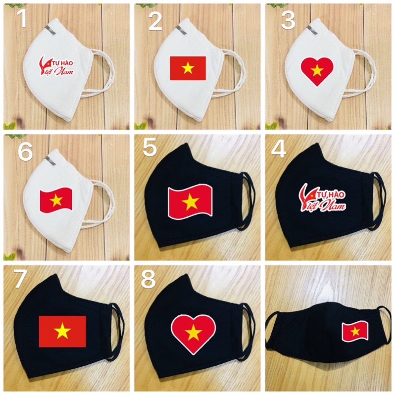Khẩu trang logo cờ Việt Nam /khẩu trang in hình cờ Việt Nam