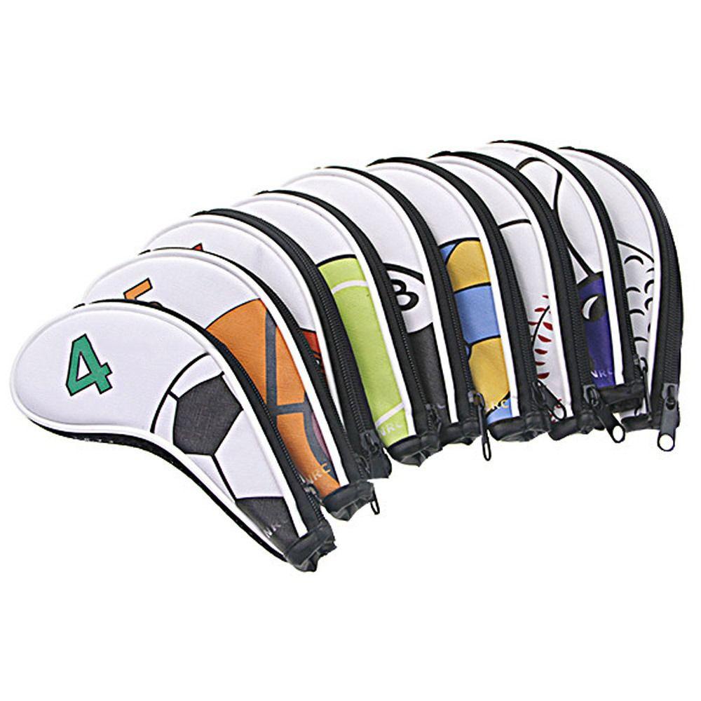 .Set 9 Vỏ Bọc Gậy Đánh Golf Bằng PU Chất Lượng Cao