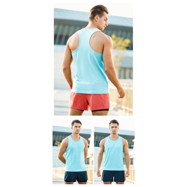 Áo ba lỗ thể thao nhanh khô dáng rộng thời trang hè cho nam