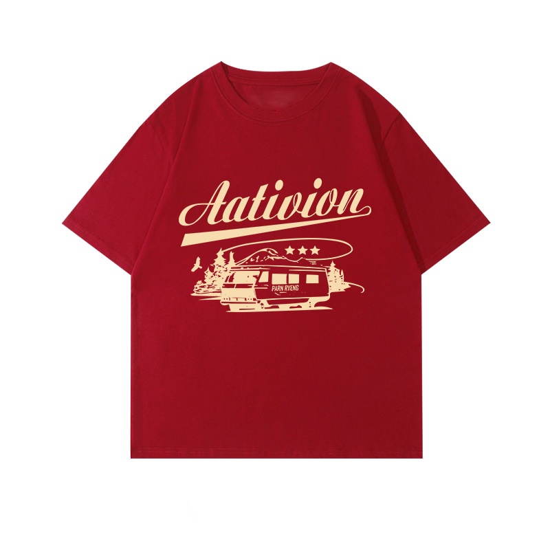 NRVP Áo Thun 100% Cotton Tay Ngắn Dáng Suông In Họa Tiết Dễ Phối Đồ Thời Trang Phong Cách Hàn Quốc Cho Nữ