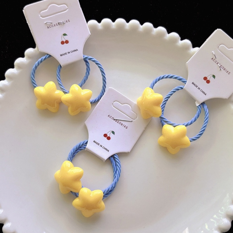 Set 2 Kẹp Tóc Hình Ngôi Sao Màu Vàng Chống Trượt Thời Trang Xuân Hè Cho Nữ