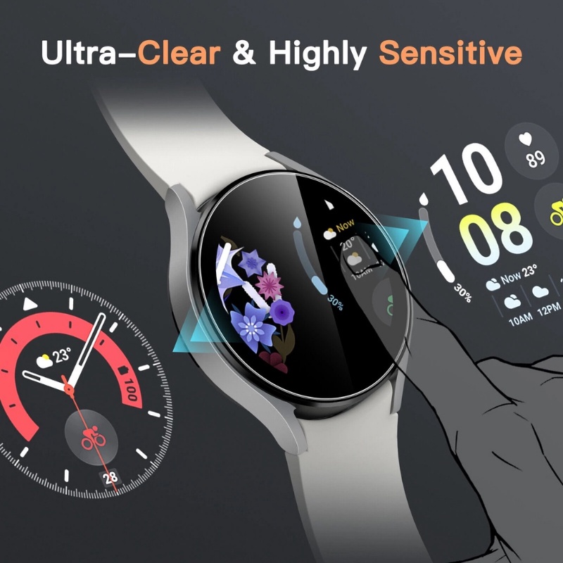 5 / 1 Kính Cường Lực 9H Bảo Vệ Mặt Đồng Hồ Samsung Galaxy Watch 4 / 5 46mm 42mm