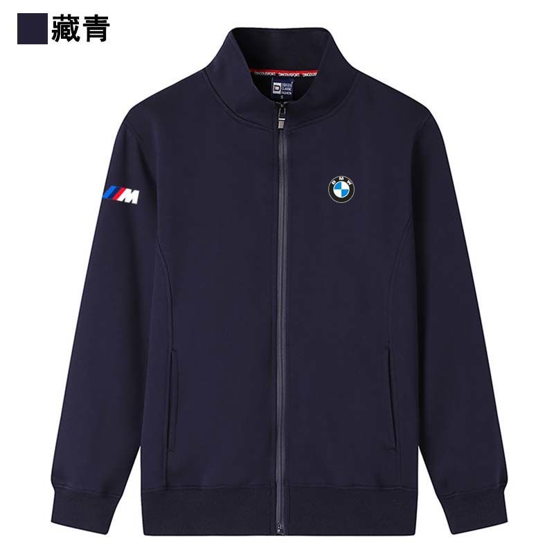 Áo Khoác Bóng Chày Cổ Đứng Phối Khóa Kéo In Logo Xe Hơi Bmw Thời Trang Cho Nam
