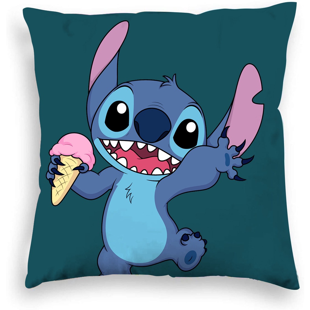Vỏ Gối 45 * 45cm 45 * 45cm In Họa Tiết Hoạt Hình Stitch Đáng Yêu Trang Trí Nội Thất