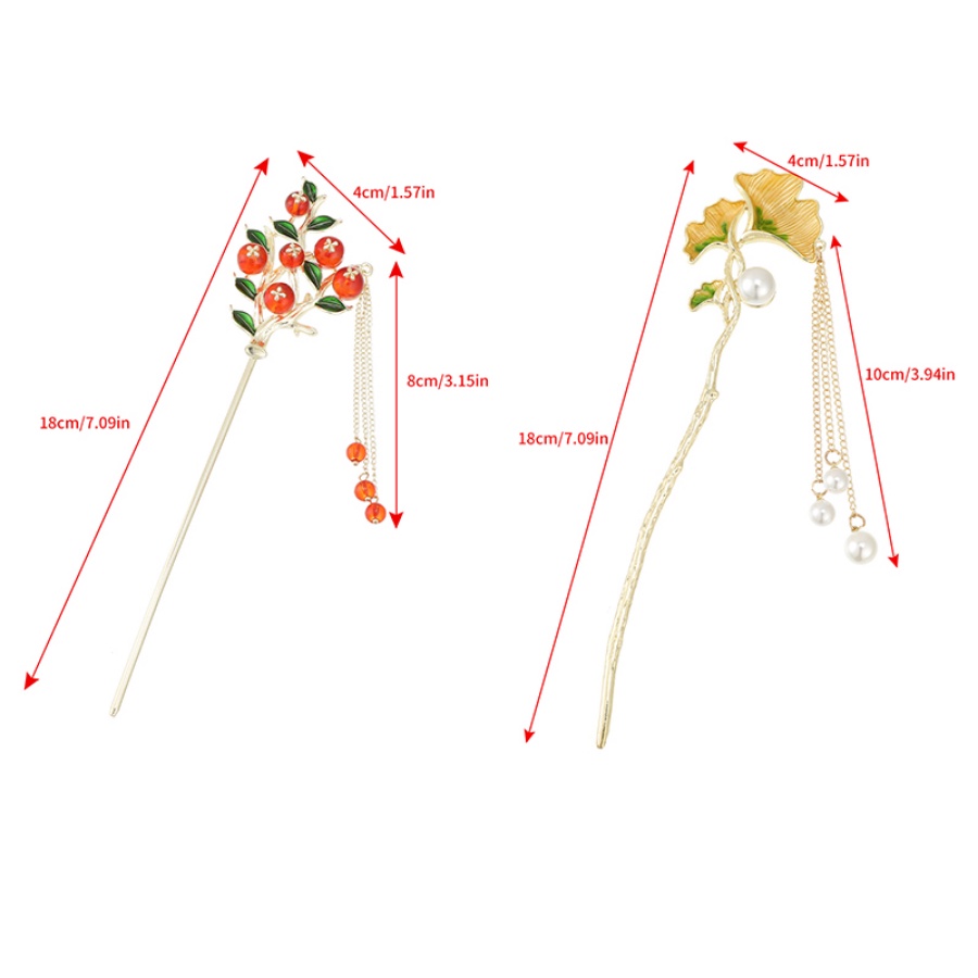 Trâm Cài Tóc Kim Loại Đính Hạt Pha Lê Và Tua Rua Phong Cách Hàn Quốc Mới