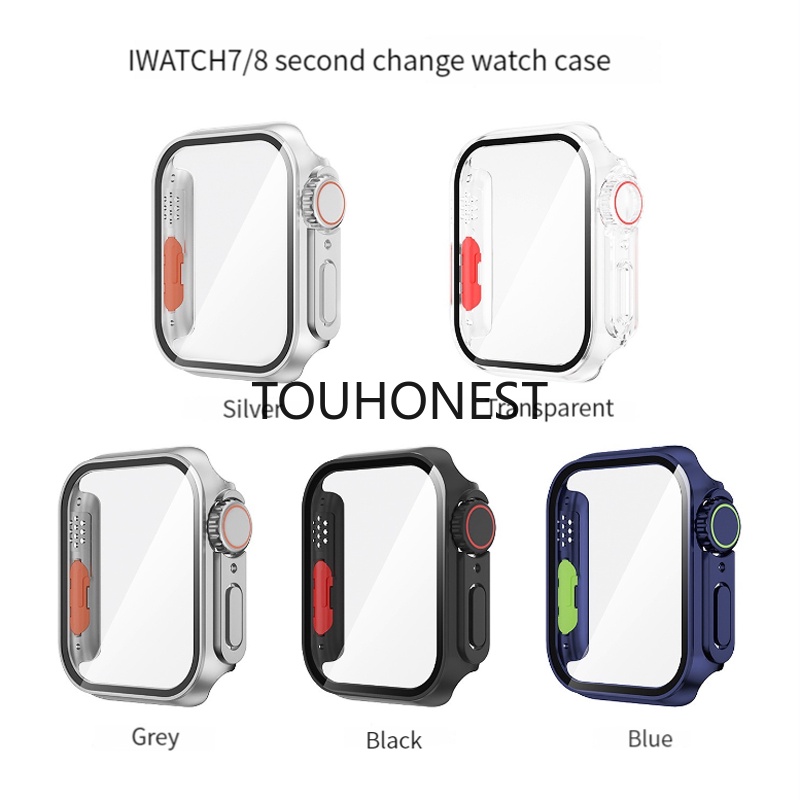 Phù Hợp Ốp Bảo Vệ Bằng PC Dành Cho Đồng Hồ Apple Watch 8 7 6 5 4 45mm 41mm 44mm 40mm