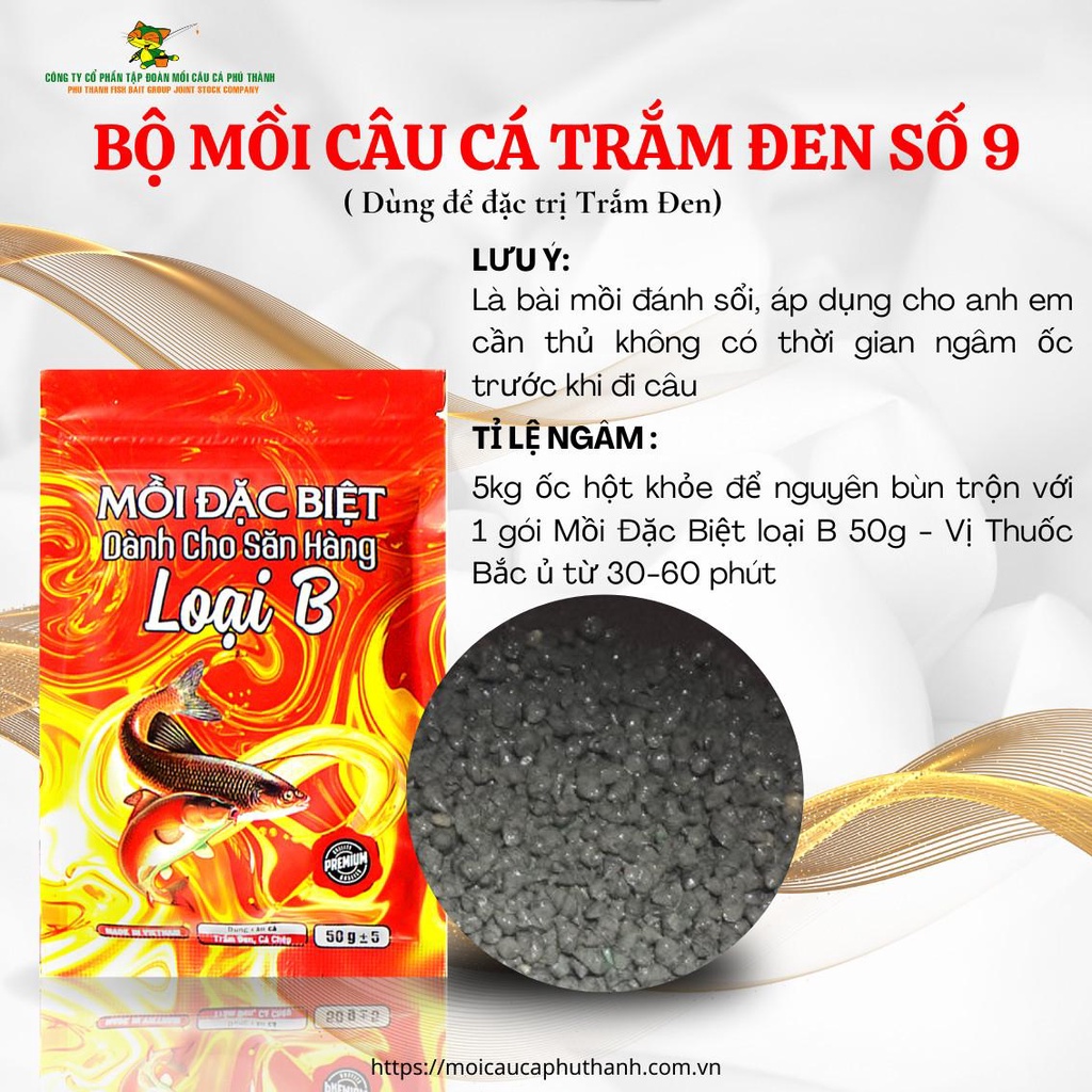 Bộ mồi Trắm Đen số 9