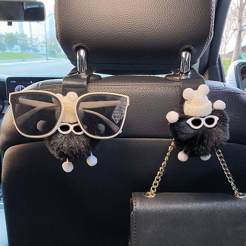 Small Briquette Car Backrest Hook Cute Car Seat Multifunctional Storage Front Row Rear Row Car Interior Decoration TujP