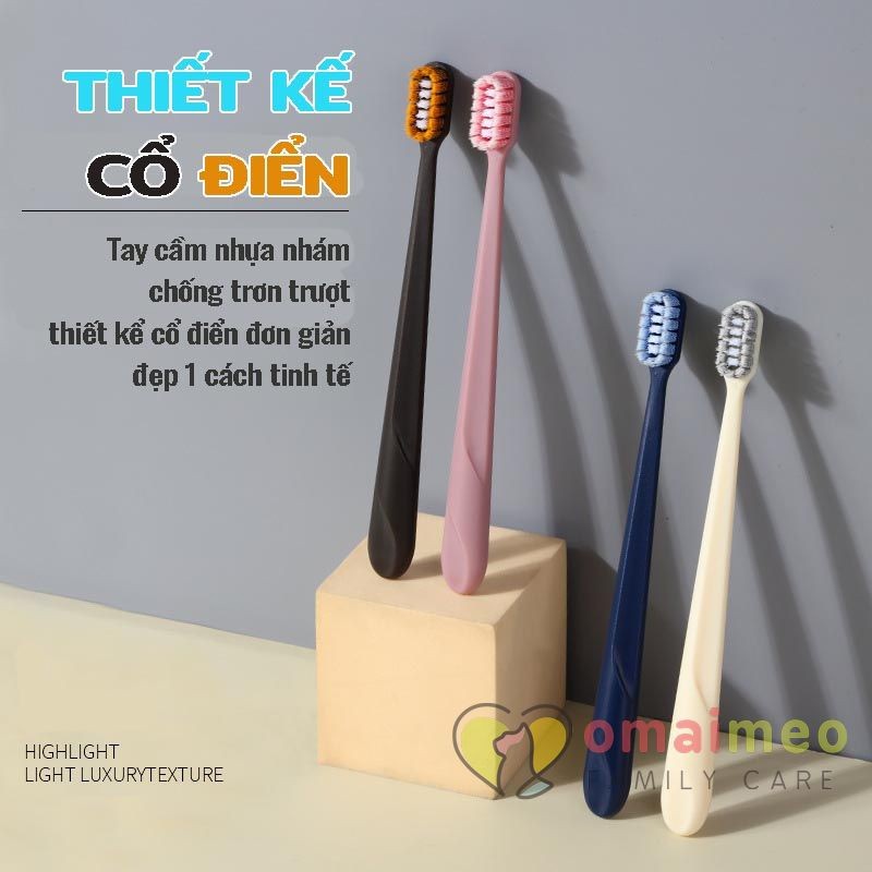 Bàn chải đánh răng thời trang lông mềm Vintage SCREW đa dạng màu sắc