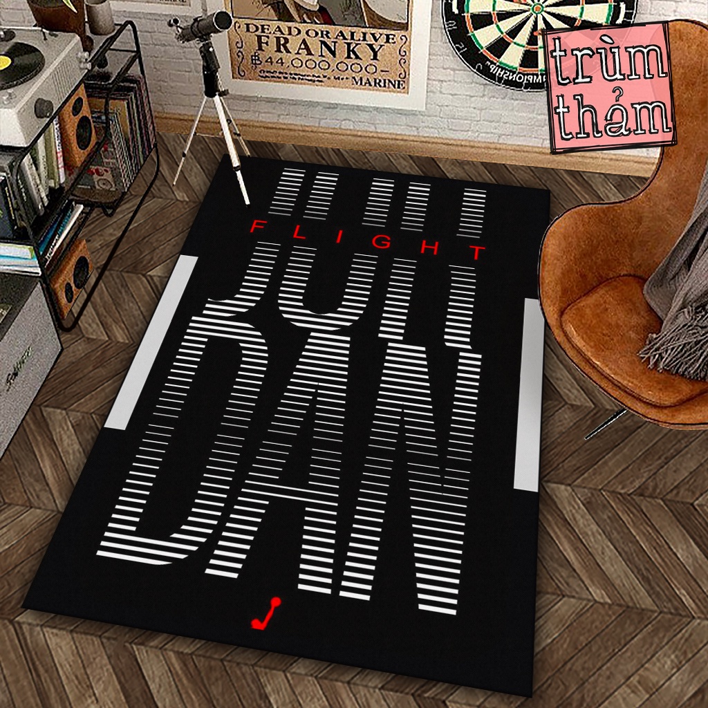 Thảm Trang Trí Logo Biểu Tượng Jordan Sneaker Giày Thể Thao Decor Phòng Ngủ Phòng Khách Văn Phòng