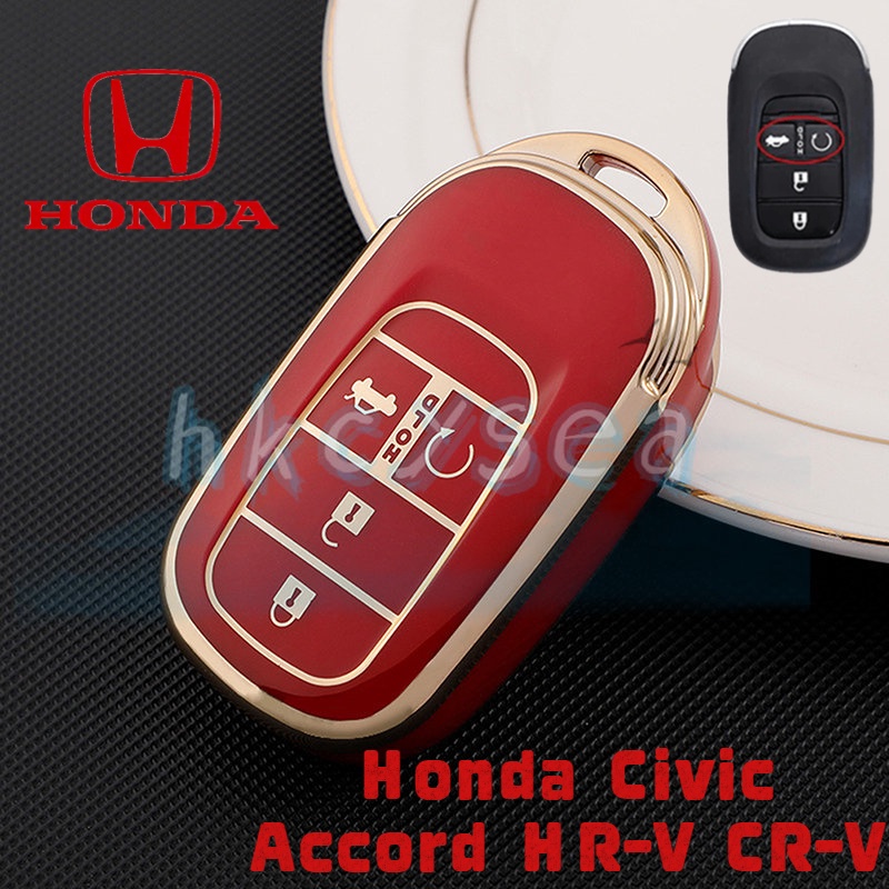 Vỏ Bọc Chìa Khóa Xe Hơi Bằng TPU Có 4 Nút Bảo Vệ Cho Honda Civic Accord HR-V CRV 2022 2023