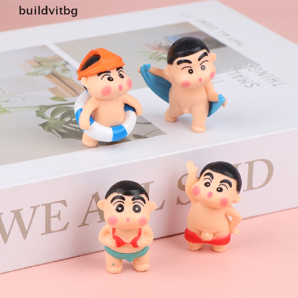 Bộ 4 Đồ trang trí Shin-Chan Dễ Thương Dùng Trang Trí Tiểu Cảnh / Xe Hơi