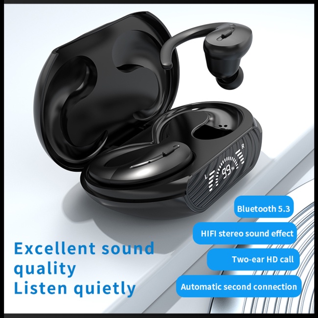 1 Cặp Tai Nghe Thể Thao Không Dây Bluetooth 5.3 Chống Ồn Màn Hình Kỹ Thuật Số Tws