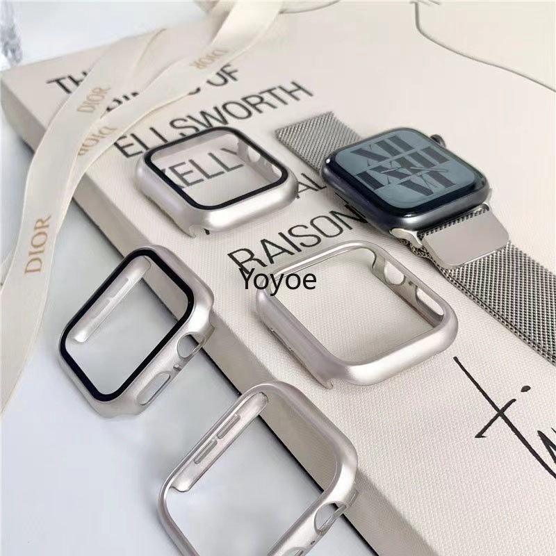 Bộ Kính Cường Lực + Ốp Bảo Vệ Màn Hình 24 Kiểu Cho iWatch 8 49MM 45MM 41MM 44mm 40mm 42mm 38mm 8 Ultra 7 6 5 4 3 se