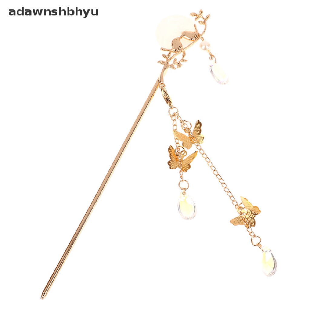 Trâm Cài Tóc Kim Loại Đính Tua Rua Phong Cách Vintage Cho Nữ