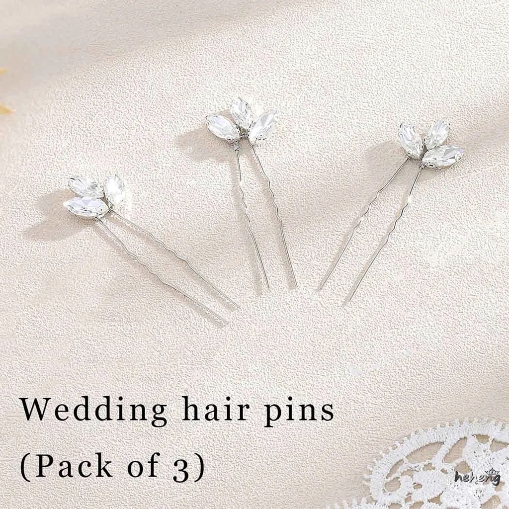 Trâm Cài Tóc Chữ U Đính Đá Lấp Lánh Cho Cô Dâu