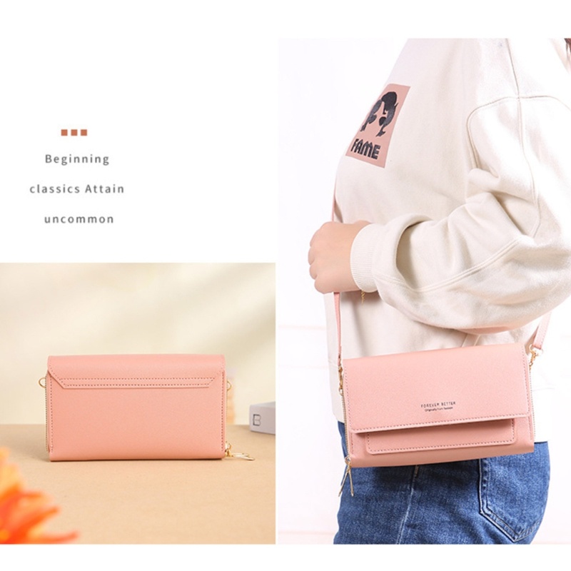 Túi Đeo Chéo Vai Bằng Da PU Đa Chức Năng Dành Cho Nữ