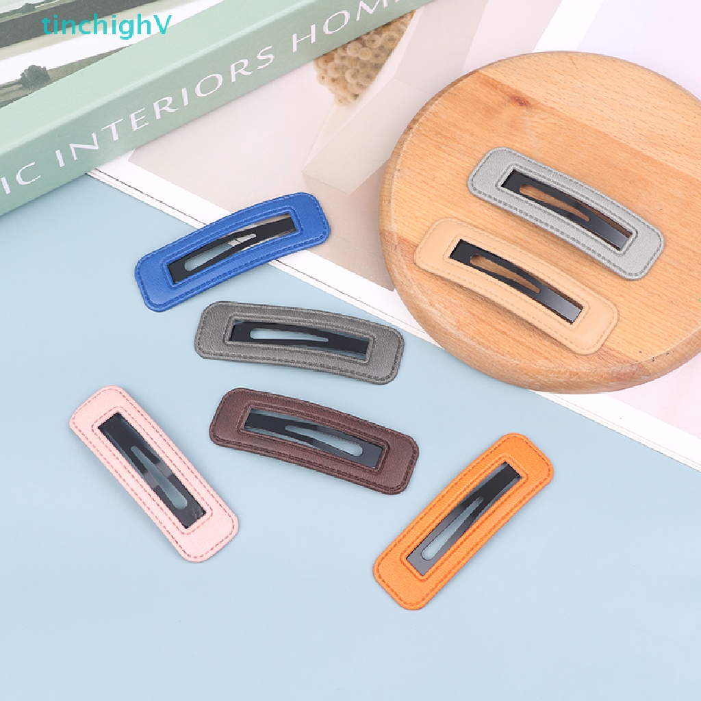 Kẹp Tóc Hình Chữ Nhật Màu Trơn Ngọt Ngào Cho Nữ