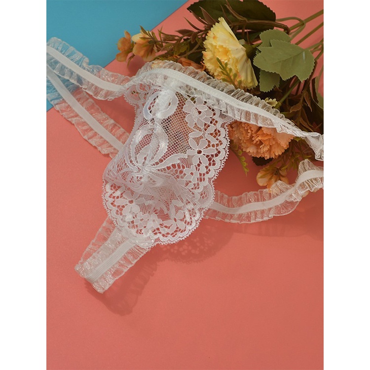 Quần Lót Nam Lọt Khe Phối Ren Xuyên Thấu Gợi Cảm