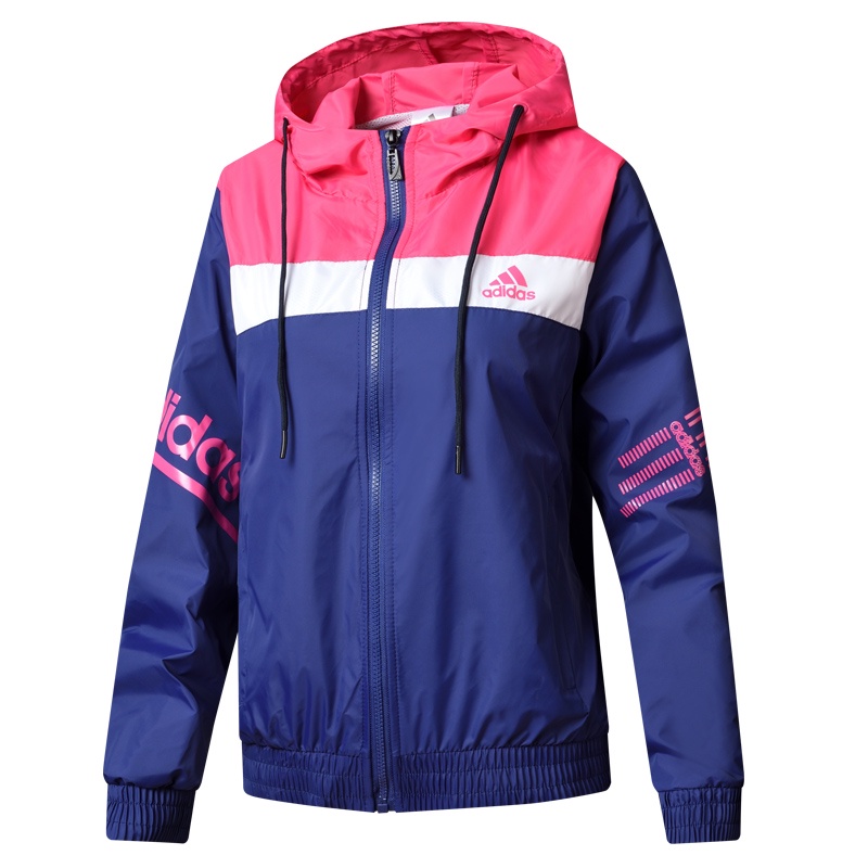 Áo Khoác Gió Adidas Màu Trơn Phối Lưới Có Khóa Kéo Thời Trang Cho Cặp Đôi