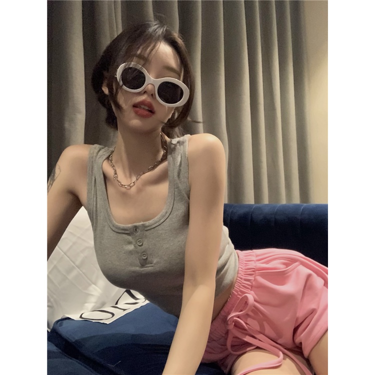 Áo không tay ZHUXIA phong cách cơ bản thời trang cho nữ