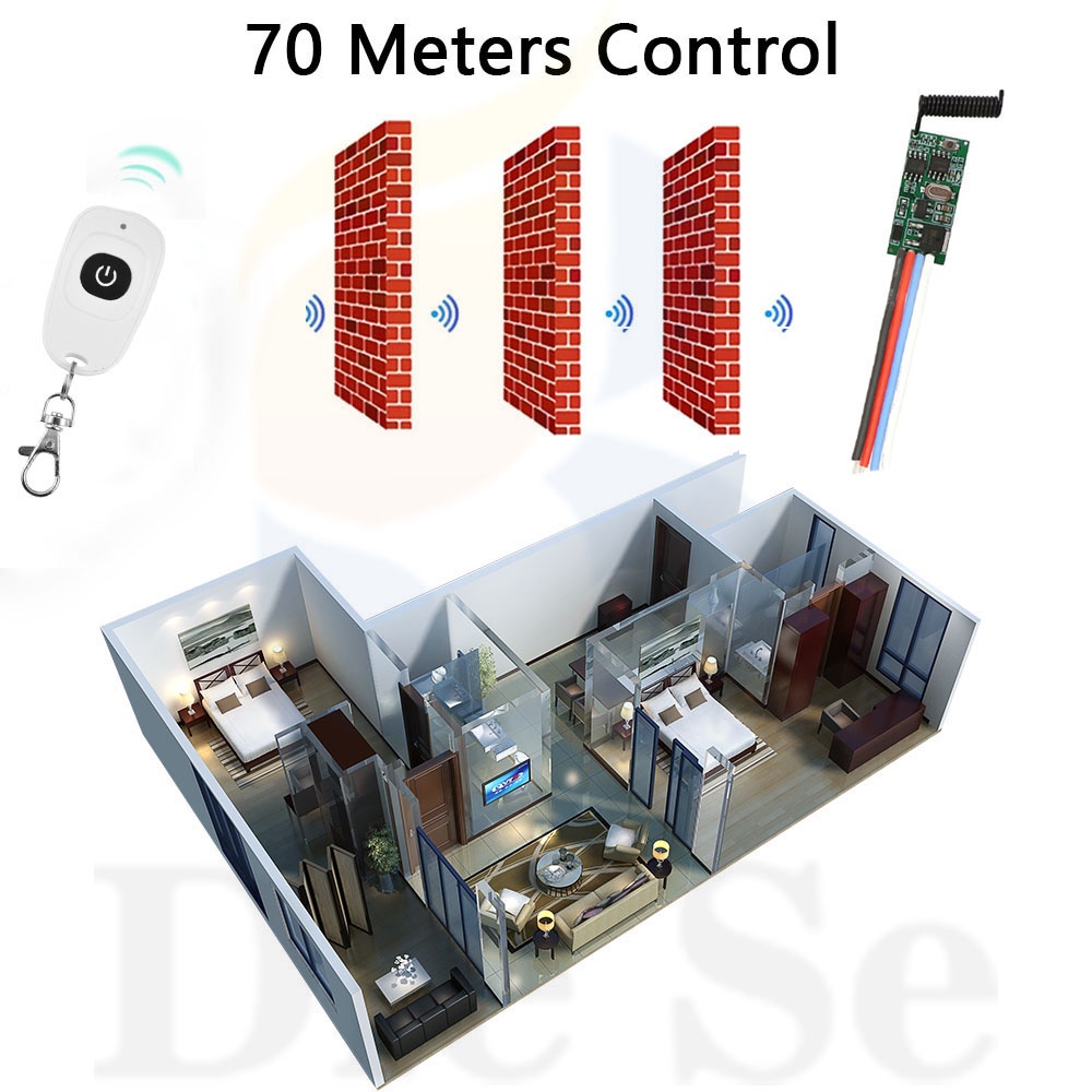 Mô Đun Điều Khiển Từ Xa Không Dây 3.6V 6V 12V 24V 433MHz