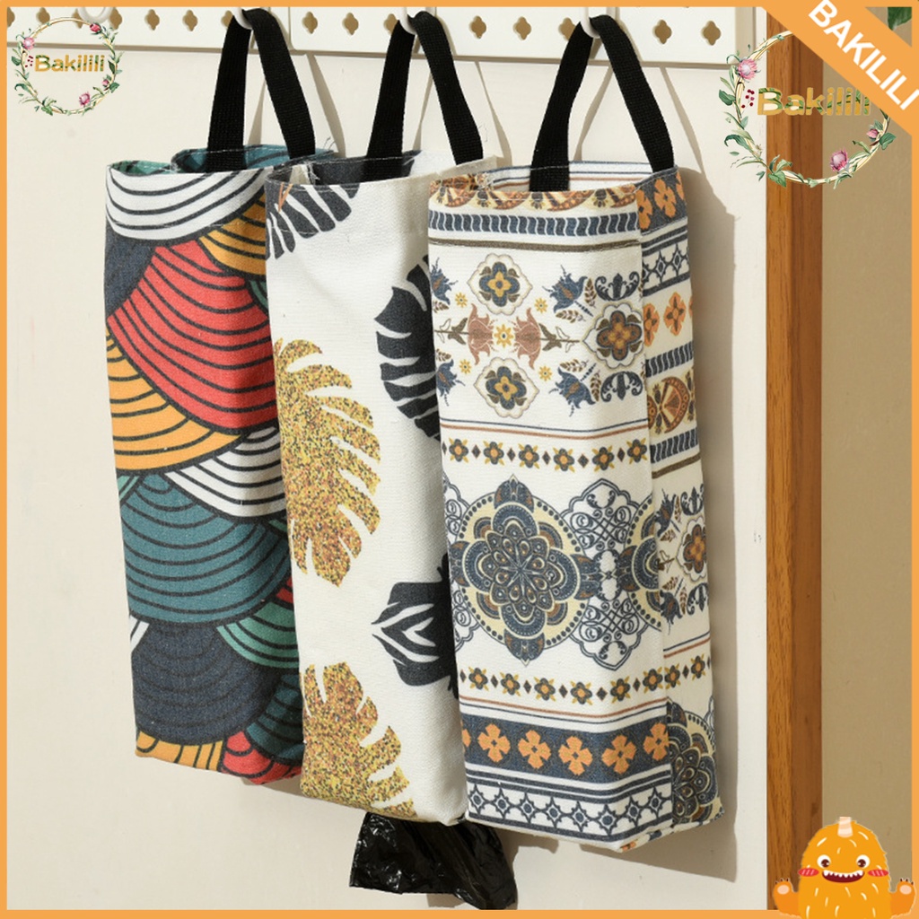 Giá Đỡ Túi Rác Treo Tường Bằng Vải Bạt Đa Năng Sức Chứa Lớn