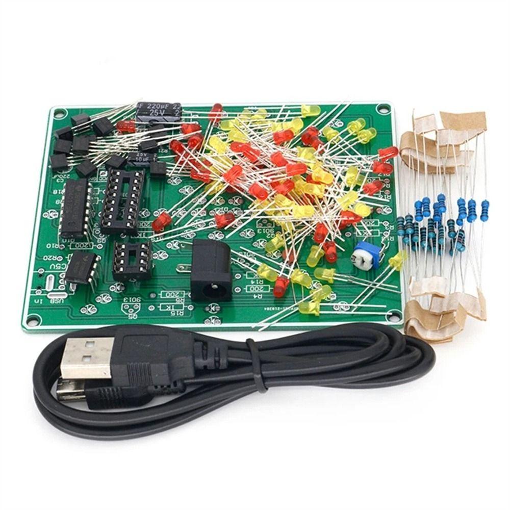 Bộ Dụng Cụ Luyện Tập Tạo Ánh Sáng LED NE555 + CD4017 Hai Màu Sắc