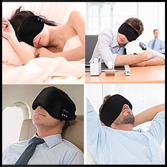 Mặt Nạ Mắt Ngủ 3D Kết Nối Bluetooth 5.0 Không Dây Có Thể Nghe Nhạc Thông Minh