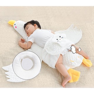 Gối Ngủ Hình Chú Ngỗng Lớn Màu Trắng Dễ Thương Cho Bé Sơ Sinh gối ngủ cho bé gối em bé sơ sinh ngỗng nhồi bông