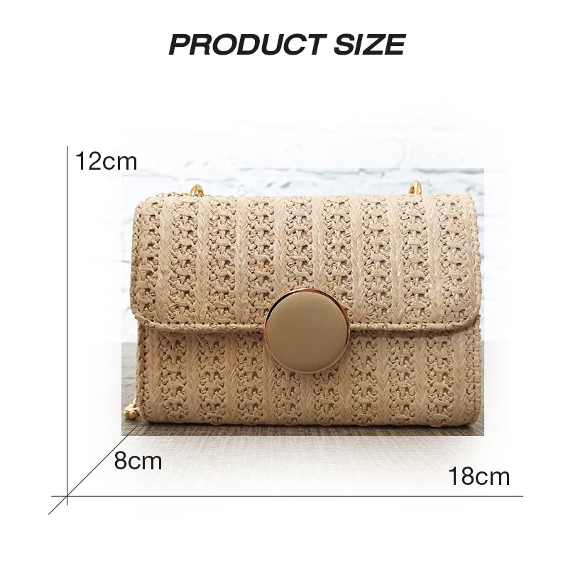 Túi cói Vai Bằng Rơm Thời Trang Đi Biển Sành Điệu Cho Nữ