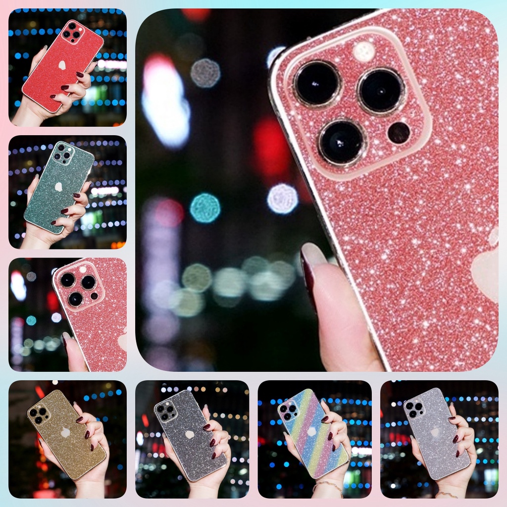 Phim Dán Bảo Vệ Mặt Sau Điện Thoại Lấp Lánh Sang Trọng Cho IPhone 11 12 Pro Max