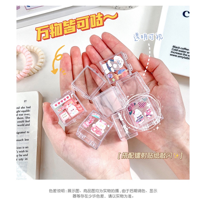 Hộp Đựng Trang Sức Bằng Nhựa Trong Suốt Thiết Kế Đơn Giản Sáng Tạo