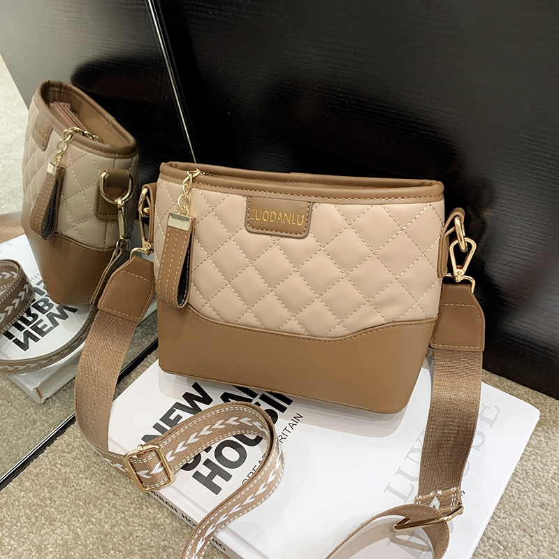 Ielgy Túi Xách Dây Xích Đeo Vai Đa Chức Năng Họa Tiết Hình Thoi Cho Nữ