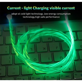 Dây Cáp Sạc Nhanh 2.4A Micro USB Type C Có Gắn Đèn LED