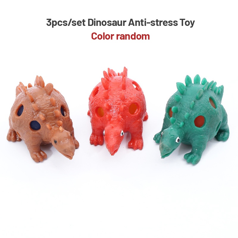 Set 3 Đồ Chơi Squishy Hình Khủng Long Giúp Giảm Căng Thẳng