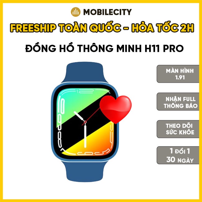 Đồng Hồ Thông Minh H11 Pro 1.91 Inch La Bàn | Nhận Cuộc Gọi |Thông Báo | Sạc Không Dây - MobileCity PK