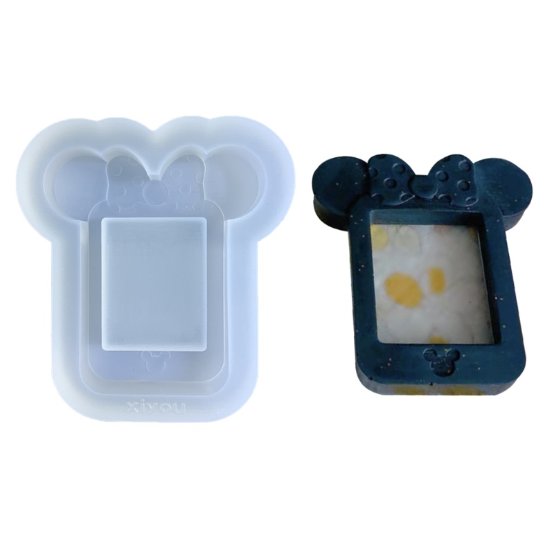 Khuôn Silicone Làm Móc Khóa DIY Hình Bình Lắc Bằng Nhựa Resin Trong Suốt