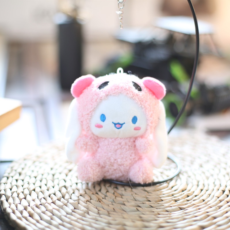 SANRIO Móc Khóa Hình Thỏ Cinnamoroll Nhồi Bông Đáng Yêu