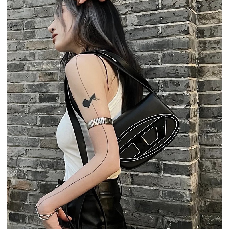 Túi đeo chéo JASMIN NOIR da pu màu tương phản cho nữ