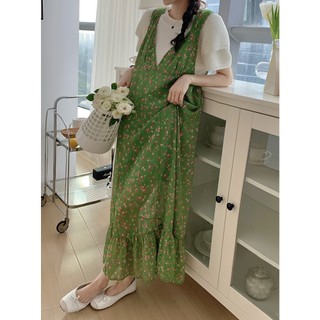 「Nonfatgirl」Đầm Đuôi Cá Hai Dây Xẻ Tà Phong Cách Hàn Quốc Cho Nữ