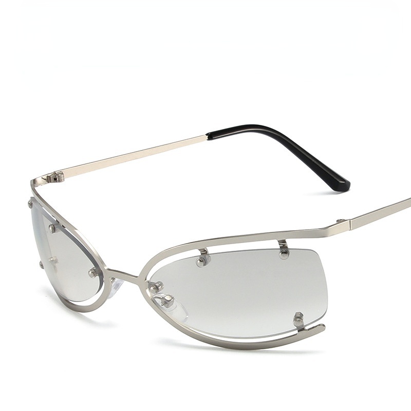 Kính Mát Gọng Vuông Kim Loại Thời Trang Cho Nam Nữ