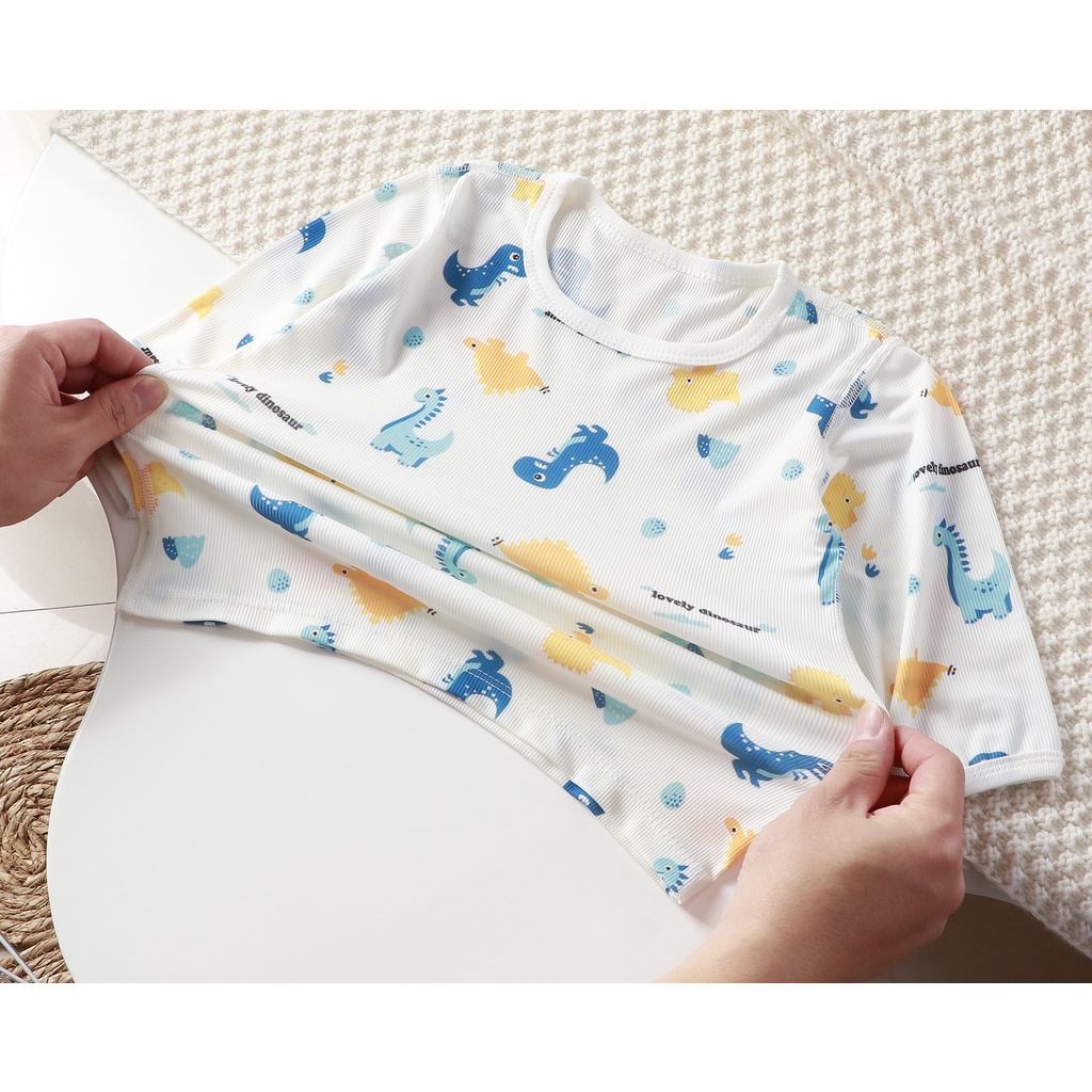 80-150cm Đồ Gia Đình Trẻ Em Mùa Hè Bé Trai Bé Gái Phong Cách Mỏng Không Xương Crop Bộ Đồ Ngủ Quần Pyjama Bộ Đồ Thường Ngày